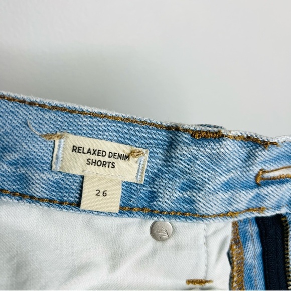 MADEWELL relaxed denim shorts light blue wash size 26 - Picture 7 of 8